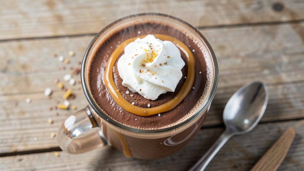 Caramel Hot Chocolate Mix Recipe: Triple-Layered Crunch With Molten Caramel Rivers