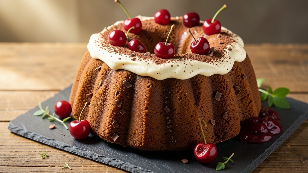 Cherry Cheesecake Chocolate Bundt Cake Recipe: Triple-Layered Fudge and Fruit Swirl Fusion