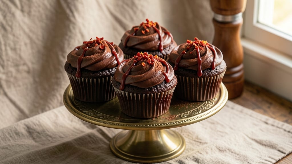Chilli Chocolate Cupcake Recipe: Spiced Coffee Fudge Swirls With Crunchy Top