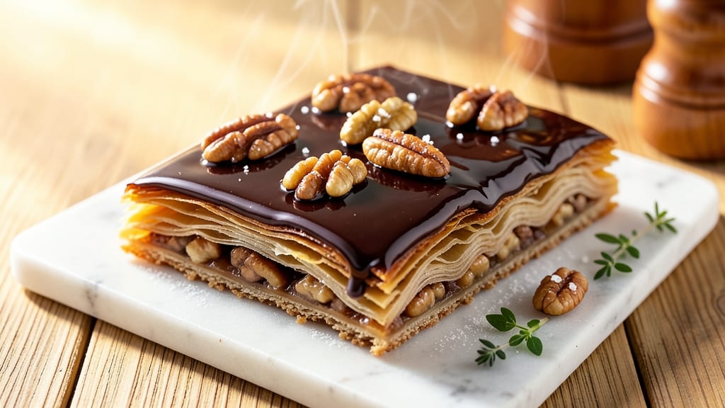 Baklava Chocolate Bars Recipe: Crispy Phyllo Layers and Coffee-Infused Fudge Fusion