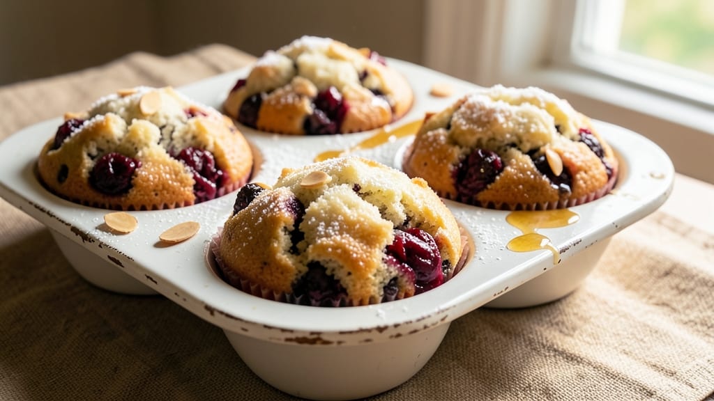 Cherry Chocolate Chip Muffins Recipe: Triple-Layered Joy With Juicy Cherry Bursts