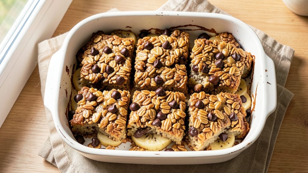 Banana Chocolate Chip Squares Recipe: No-Bake Chewy Bars With Warm Vanilla Streaks