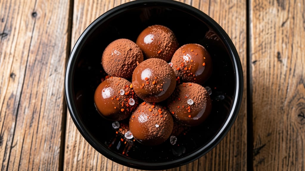 Chili Chocolate Truffle Recipe: Spiced Coffee Ganache with Crunchy Cocoa Shells