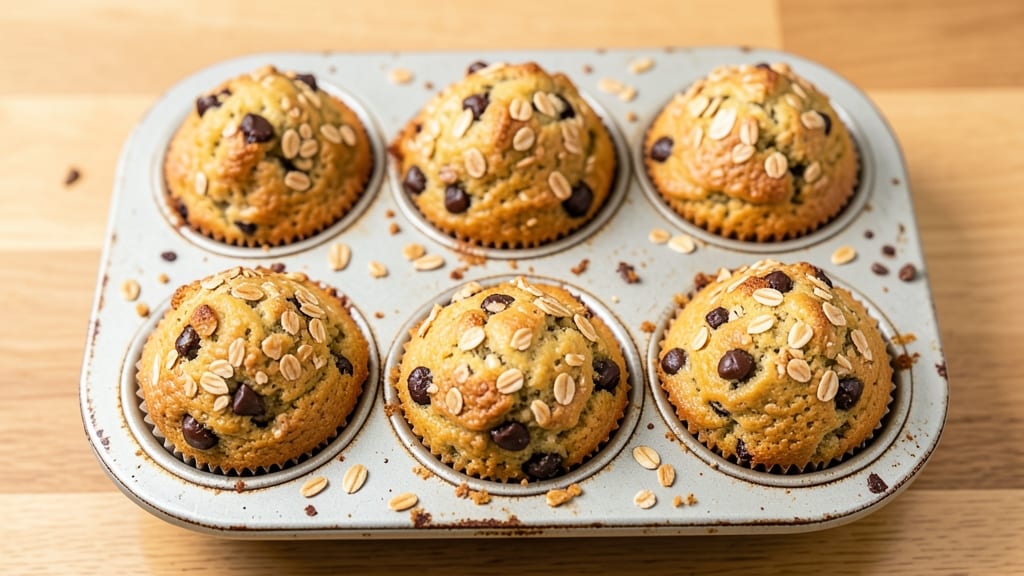 Banana Chocolate Chip Oatmeal Muffins Recipe: Soft Baked with Warm Spice and Hidden Banana Sweetness