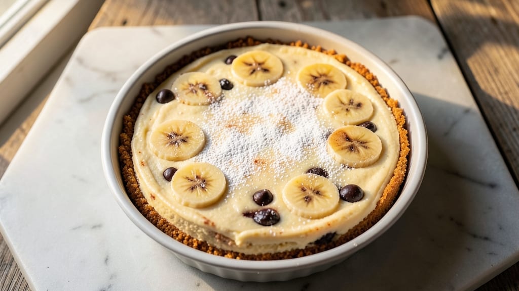 Banana Chocolate Chip Cheesecake Recipe: Swirled Coffee Fudge and Creamy Crunch Fusion