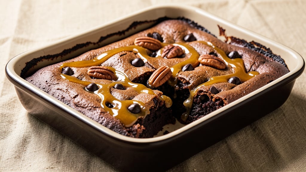 Caramel Chocolate Chip Brownies Recipe: Fudgy Cracks and Caramel Rivers in One Bite