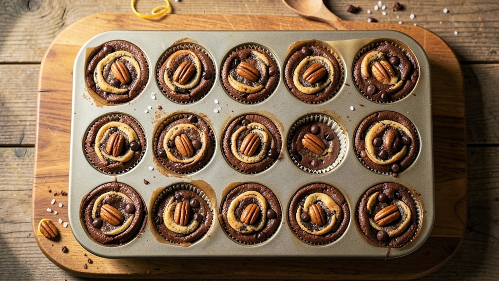 Brownie and Chocolate Chip Cookie Muffin Pan Recipe: Double-Duty Dessert in One Bake