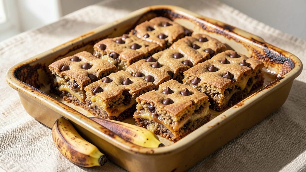 Banana Chocolate Chip Cookie Bars Recipe: Triple-Layered Crunch With Warm Caramel Streaks