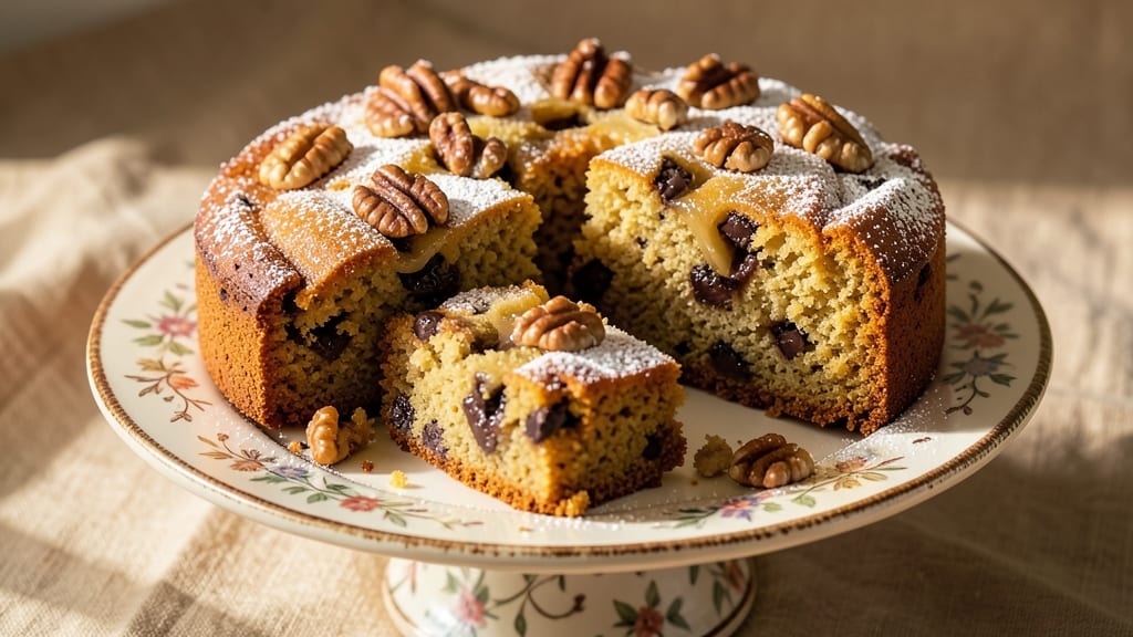 Banana Cake Recipe With Chocolate Chips and Walnuts: Triple-Layered Moisture With Nutty Crunch