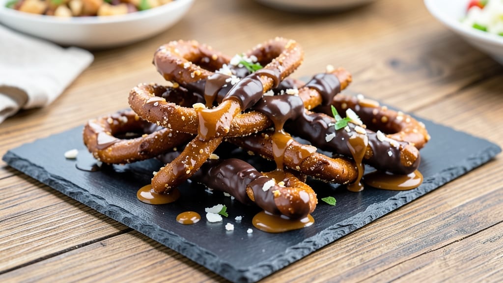 Caramel Chocolate-Dipped Pretzels Recipe: Salted Crunch Meets Gooey Sweetness