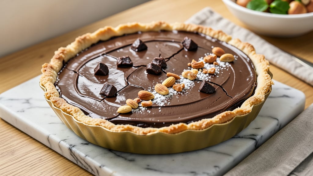 Big Chocolate Tart Recipe: Deep Dark Fudge with Crispy Crust Bite