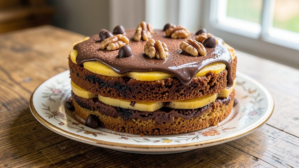 Banana Chocolate Walnut Cake Recipe: Fudgy Layers and Nutty Crunch in One Bake