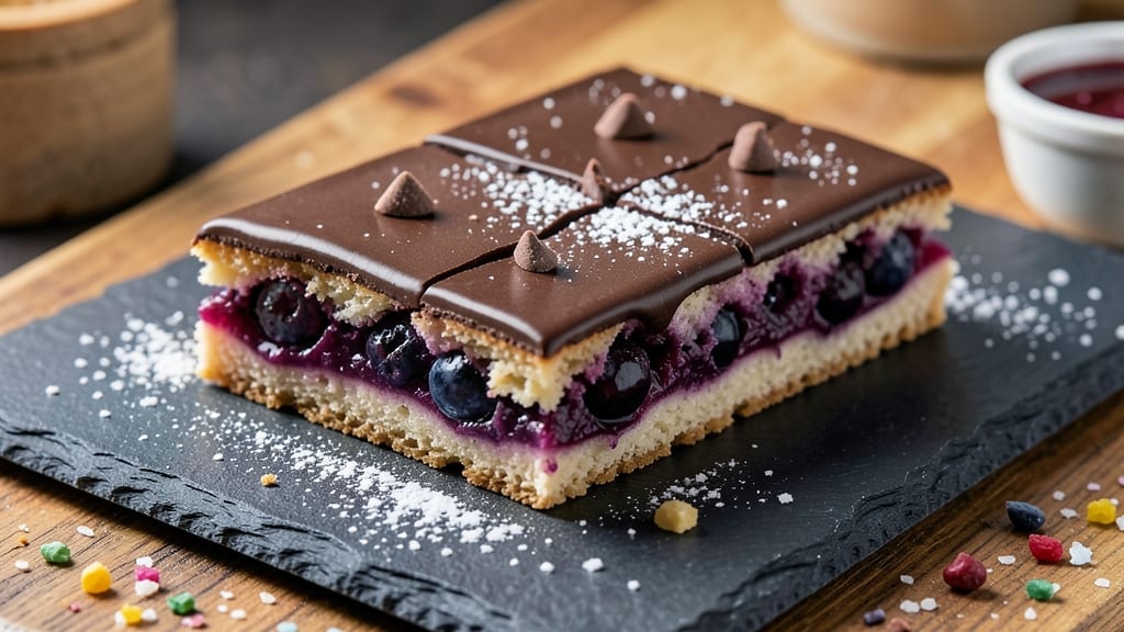 Blueberry Chocolate Bars Recipe: Berries Burst in Every Crunchy Layer