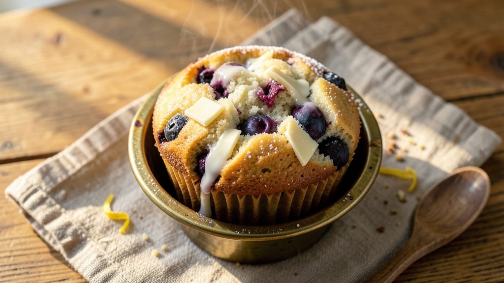 Blueberry White Chocolate Muffins Recipe: Bursting With Juicy Berries and Melty Chunks