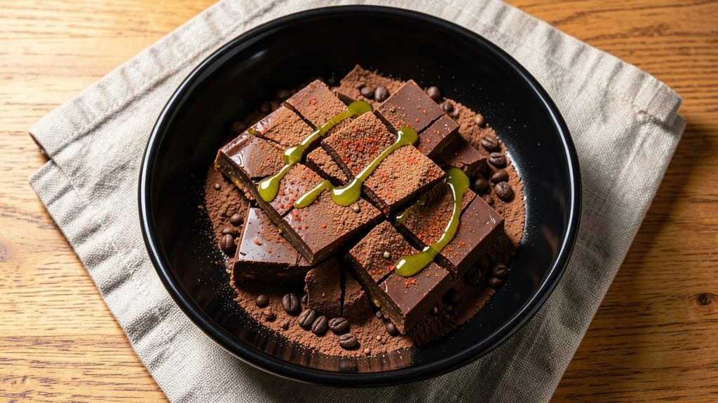 Chili Chocolate Bars Recipe: Spiced Coffee Crunch With Fudgy Cocoa Heart