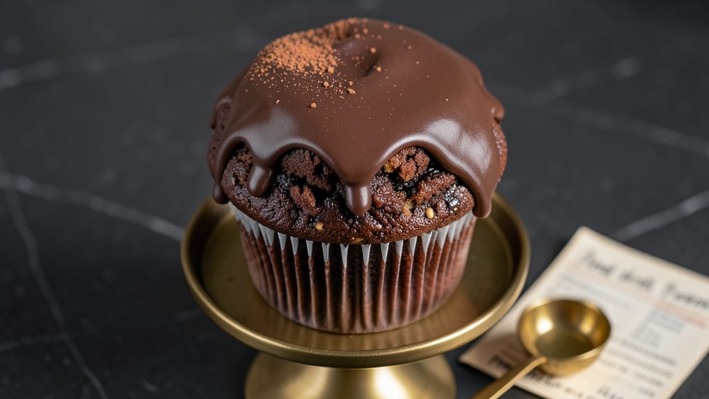 Big Chocolate Cupcakes Recipe: Towering Height With Fudgy Cracks
