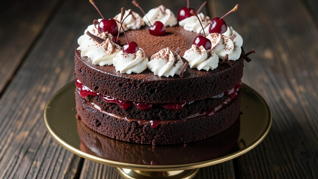 Black Forest Chocolate Cherry Cake Recipe: Triple-Layered Crunch With Coffee-Infused Cherry Jam