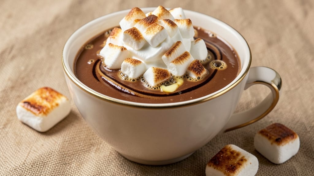 Bobby Flay's Hot Chocolate Recipe: Spiced Rum Kick and Marshmallow Crown