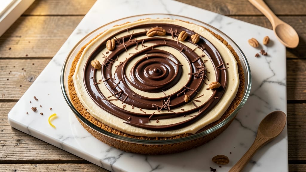 Baked Chocolate Swirl Cheesecake Recipe: Velvety Crunch Top With Hidden Coffee Swirls