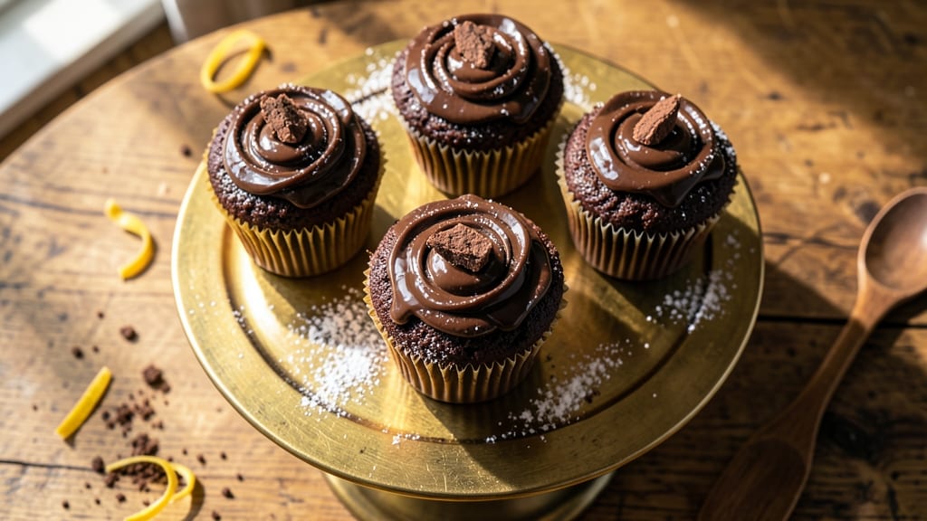 Baked by Melissa Chocolate Cupcakes Recipe: Triple-Layered Crunch With Mocha Buttercream Rivers
