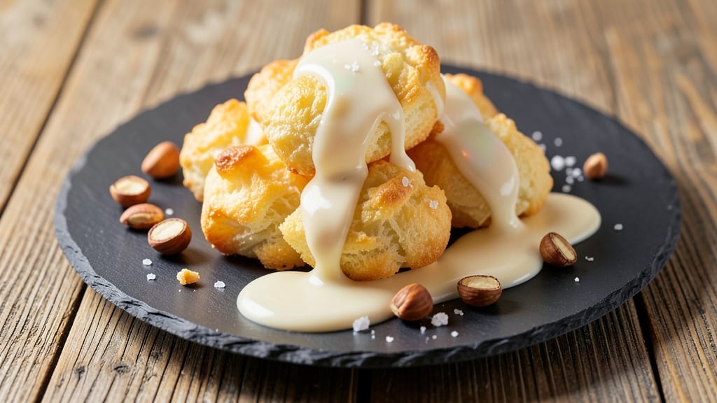 Cheese Puffs With White Chocolate Recipe: Crispy Shells and Melty Rivers in One Bite