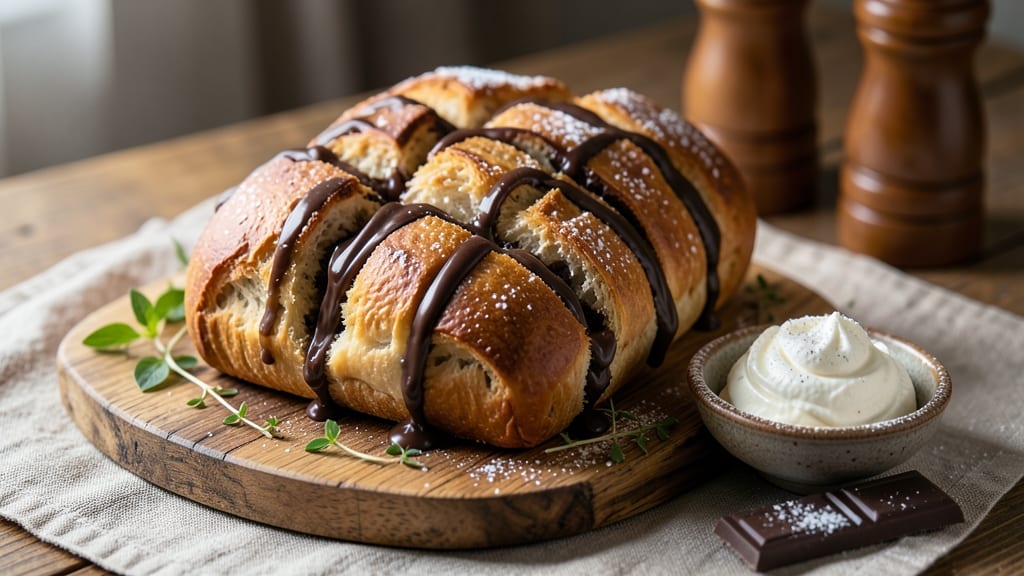 Bread With Chocolate Filling Recipe: Triple-Layered Crunch and Melty Rivers