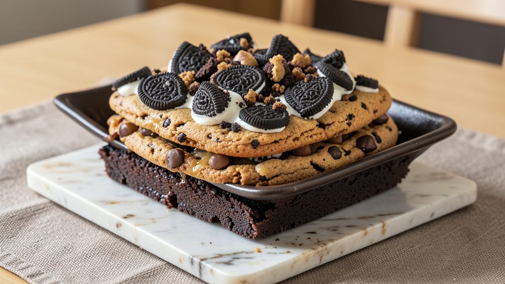 Brownie Chocolate Chip Cookie Oreo Recipe: Triple-Layered Crunch and Fudge Fusion