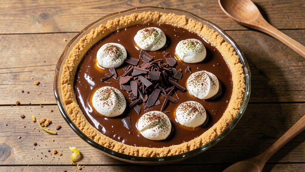 Bittersweet Chocolate Pie Recipe: Deep Cocoa Crunch With Coffee-Infused Fudge Core