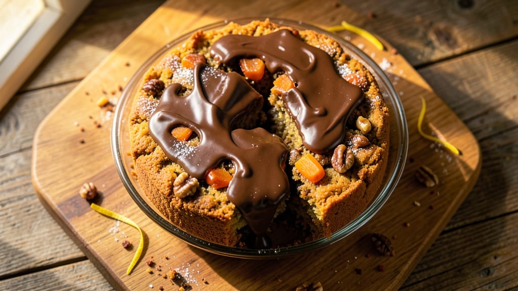 Carrot Cake With Chocolate Icing Recipe: Moist Spice Cake With Rich Ganache Topping