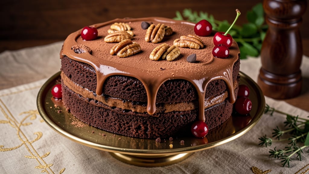 Brown Derby Chocolate Cake Recipe: Espresso-Infused Layers With Buttery Crunch Top